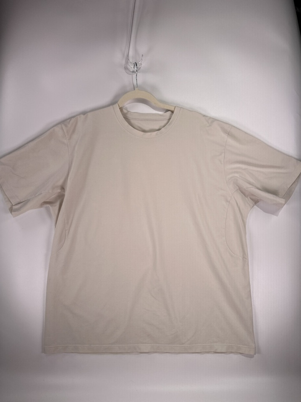 Lululemon Mens Zeroed In Short Sleeve Shirt Bone XL - Picture 2 of 8